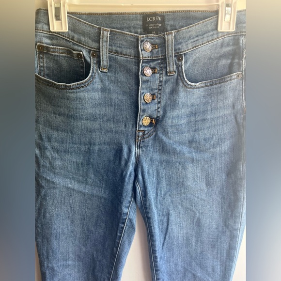 J. Crew 9" high-rise medium wash skinny jean in signature stretch Sz 26 - Picture 3 of 6
